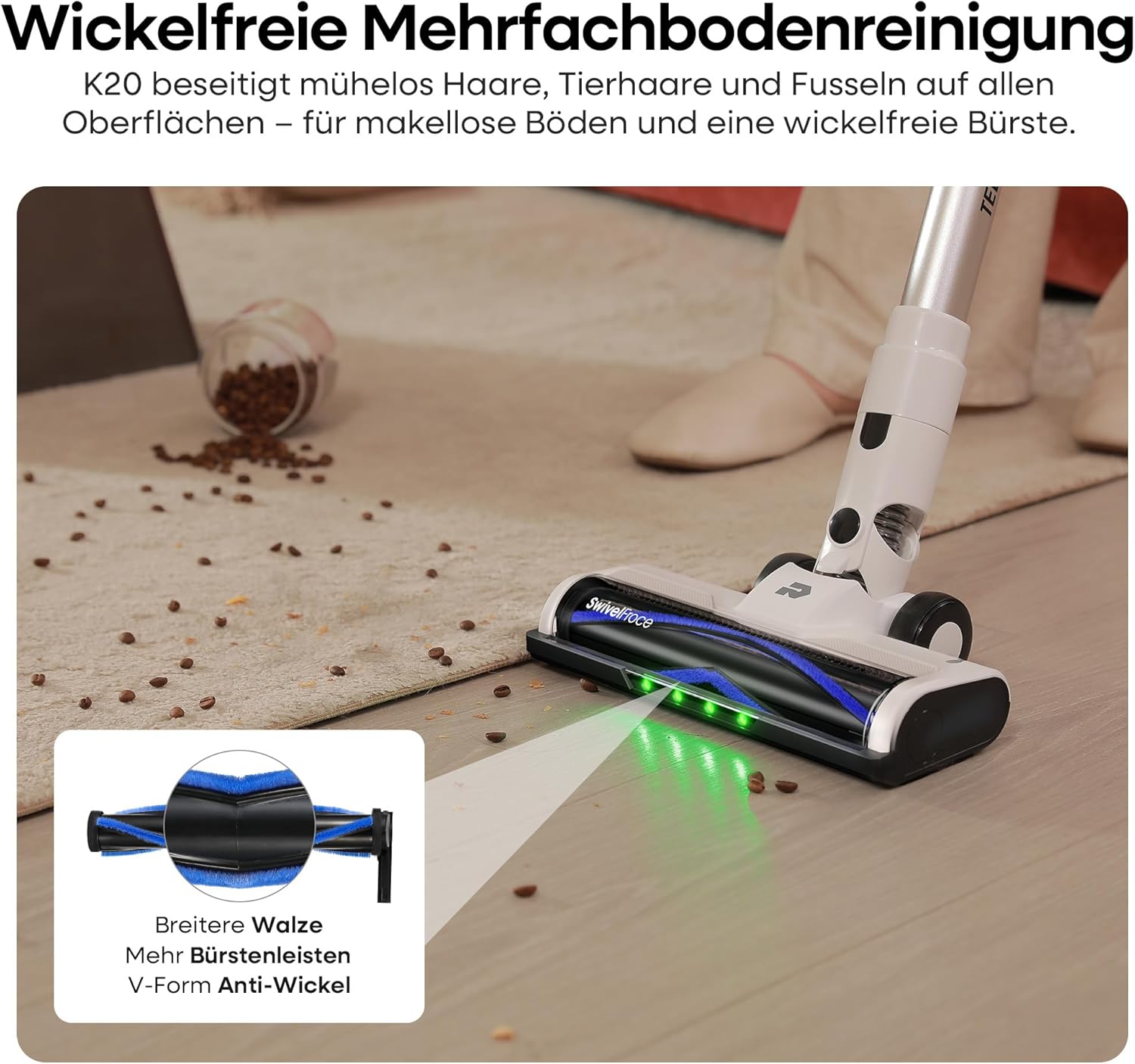 Kabellose Freiheit beim Saugen
